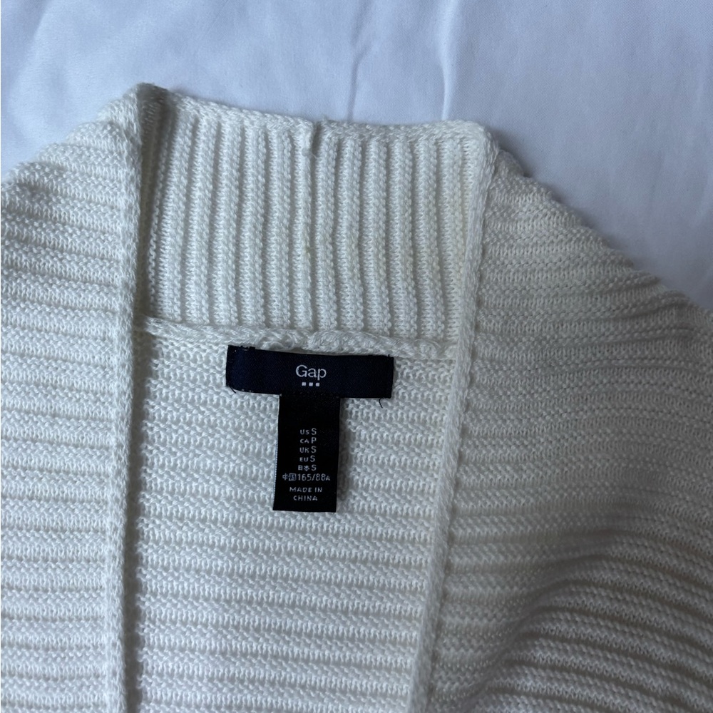 GAP Cream Ribbed Cardigan - Picture 6 of 7
